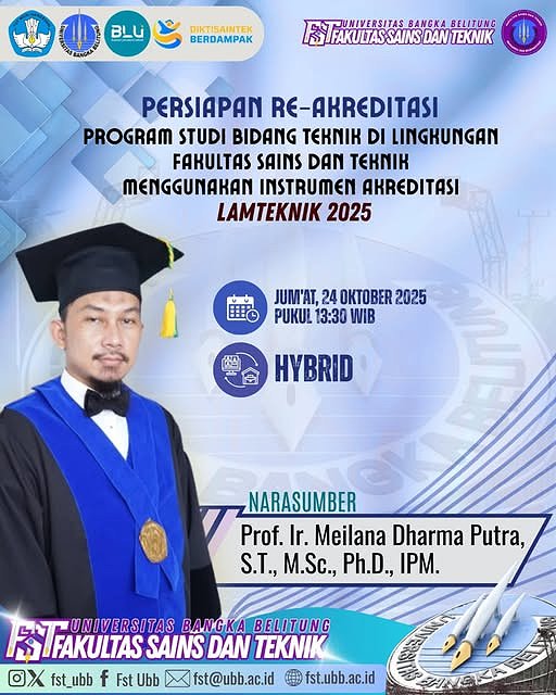 Persiapkan Re-Akreditasi Bidang Teknik, FST selenggarakan sosialisasi instrumen LAMTEKNIK 2025