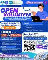 OPEN RECRUITMENT TIM PENGELOLA MEDIA SOSIAL & WEBSITE FST UBB
