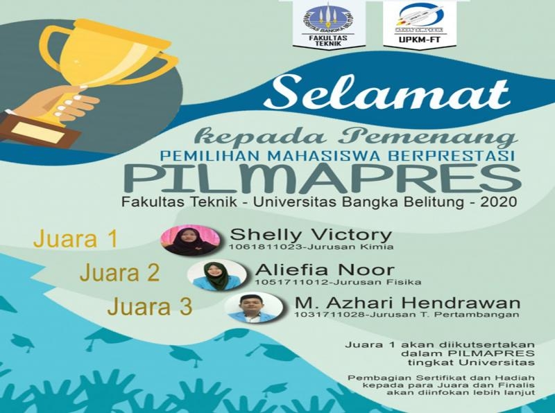 Pemenang Mahasiswa Berprestasi Fakultas Teknik UBB Tahun 2020